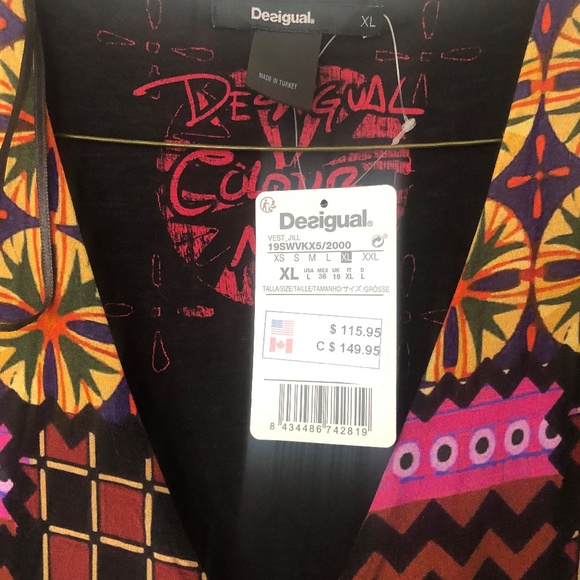 Desigual NWT XL Faux Wrap Dress - Picture 2 of 4